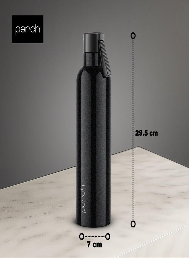 Perch Oasis Pro Insulated Steel Water Bottle | ISI Certified Hot & Cold Flask - 760ml | BPA-Free, Leakproof, Travel-Friendly Bottle for Office, Gym & Home (Knight Black) - Image 4